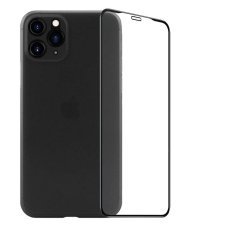 2PACK - 3D ochranné sklo + čierny matný ultratenký kryt pre iPhone 11