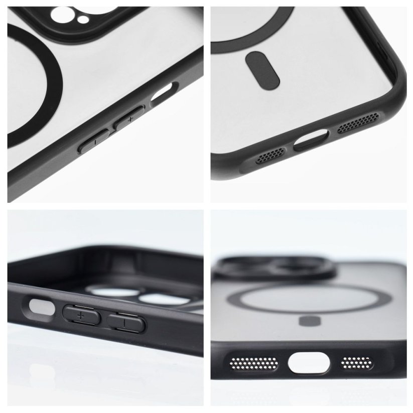 Kryt Full Matte Mag Cover Case s MagSafe iPhone 15 Pro Max Black