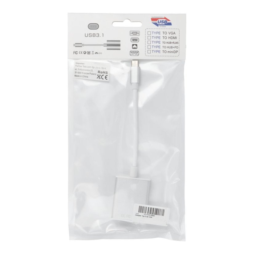 Adaptor Type C (Male) to Vga White