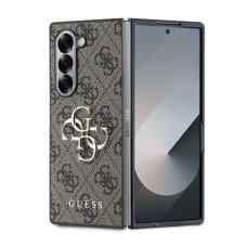 Guess PU 4G Metal Logo zadní kryt pro Samsung Galaxy Z Fold 6 Brown