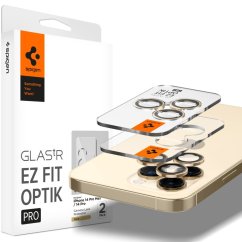 Ochranné sklo zadnej kamery Spigen Optik.Tr ”Ez Fit” Camera Protector 2-Pack iPhone 14 Pro / 14 Pro Max Gold