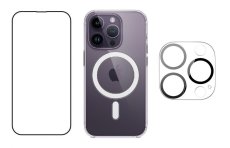 3PACK - Hydrogel + Crystal Air kryt s MagSafe + ochranné sklíčko kamery pre iPhone 14 Pro Max