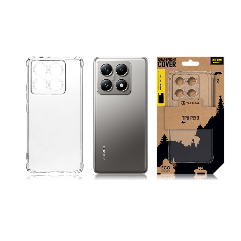 Tactical TPU Plyo kryt pre Xiaomi 14T Pro Transparent