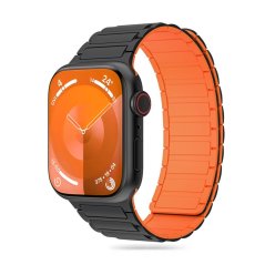 Remienok Tech-Protect Iconband Magnetic Apple Watch 4 / 5 / 6 / 7 / 8 / 9 / SE / Ultra 1 / 2 (42 / 44 / 45 / 49 mm) Black/Orange