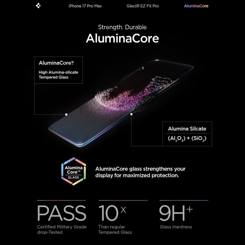 edzett védőüveg Spigen Glas.Tr "Ez Fit Pro Ac" iPhone 16 Pro Max / 17 Pro Max átlátszó