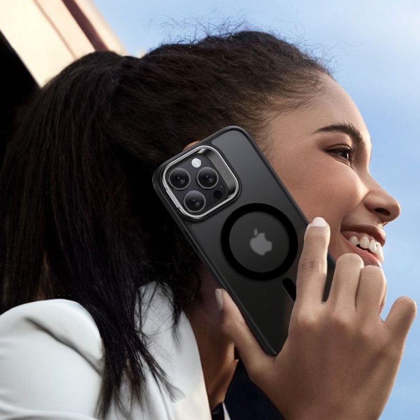 Kryt ESR Classic Hybrid Kickstand Halolock Magsafe & Tempered Glass iPhone 16 Pro Frosted Black