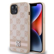DKNY PU Leather Checkered Pattern and Stripe zadní kryt pro iPhone 13 Pink DKNY PU Leather Checkered Pattern and Stripe zadní kryt pro iPhone 13 Pink
