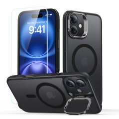 Kryt ESR Classic Hybrid Kickstand Halolock Magsafe & Tempered Glass iPhone 16 Frosted Black