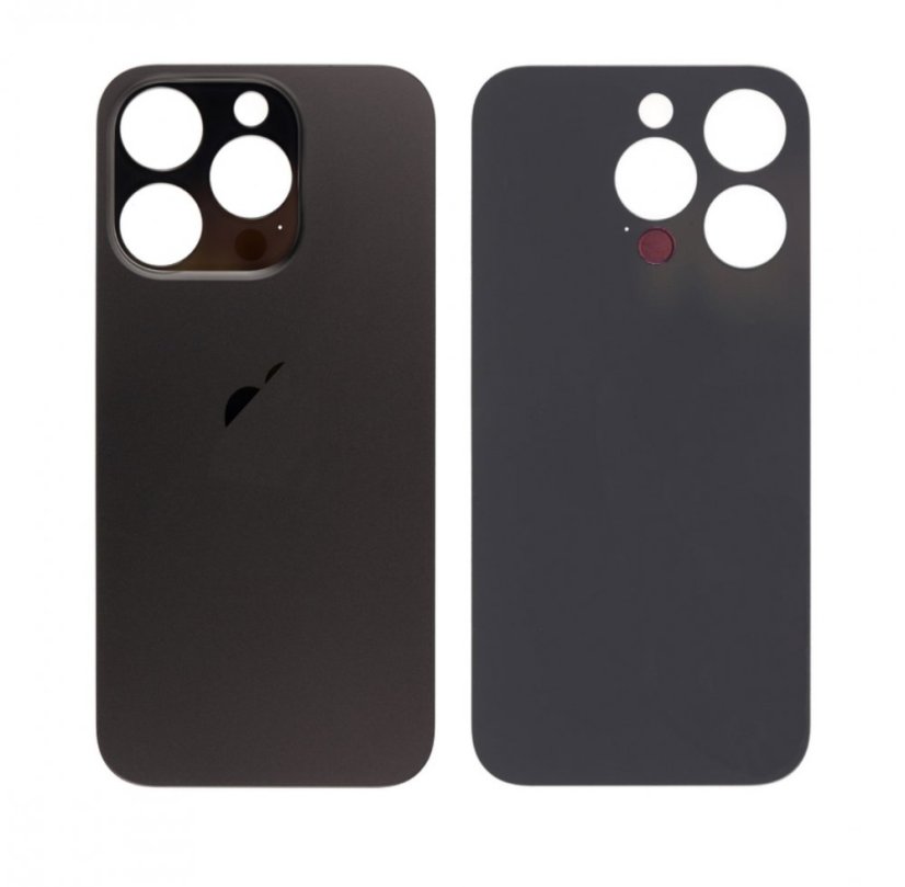 Apple iPhone 15 Pro - Náhradné zadné sklo housingu (Black Titanium)