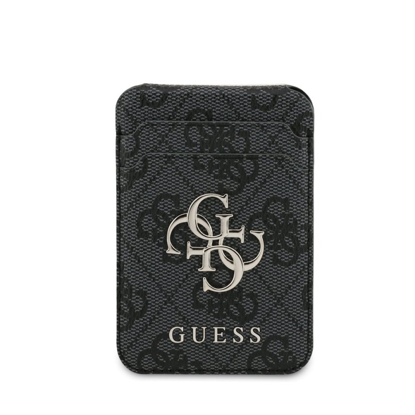 Guess 4G Metal Logo MagSafe Cardslot Peněženka se Stojanem Black