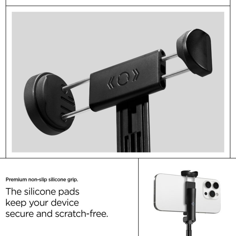 Selfie tyč Spigen S541W Bluetooth Selfie Stick Tripod Black