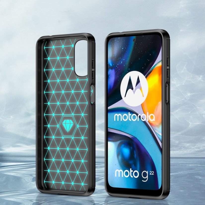 Kryt Tech-Protect TPUcarbon Motorola Moto G22 / E32 / E32S black