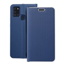 Kryt Flip Case Samsung Galaxy A21S Luna Book Carbon Blue