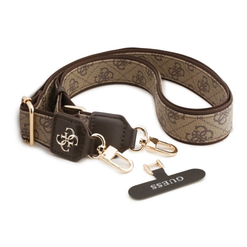 Guess Crossbody Strap PU 4G fém logó barna