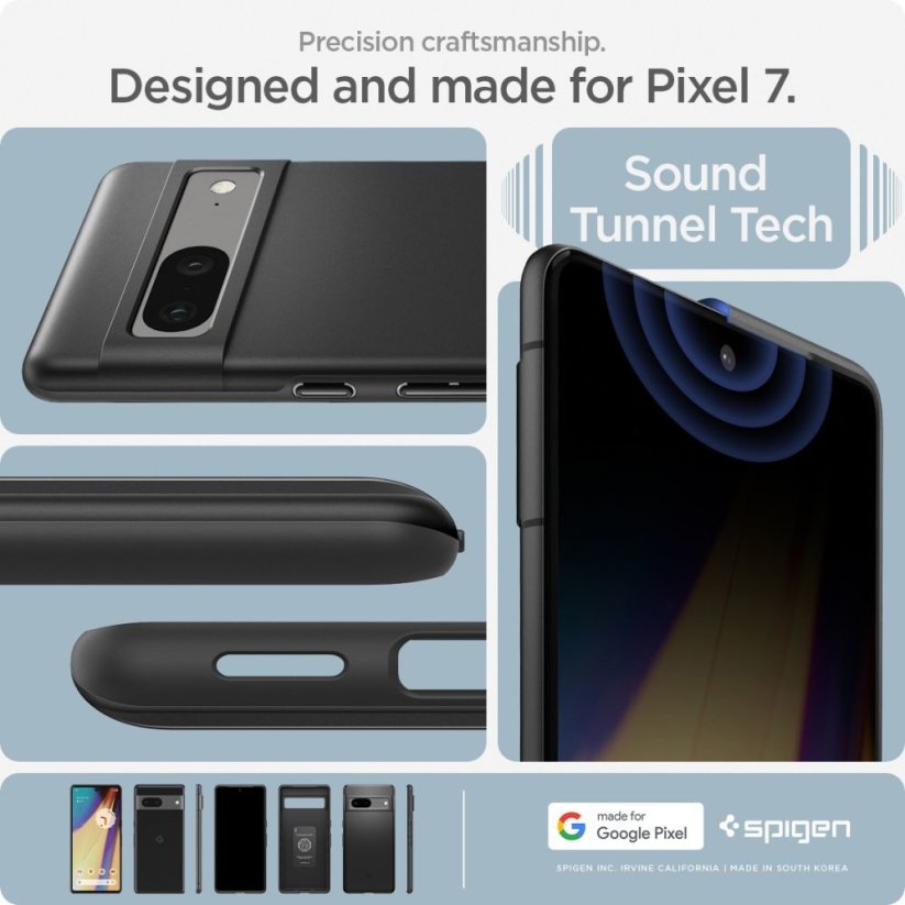 Kryt Spigen Thin Fit Google Pixel 7 Black