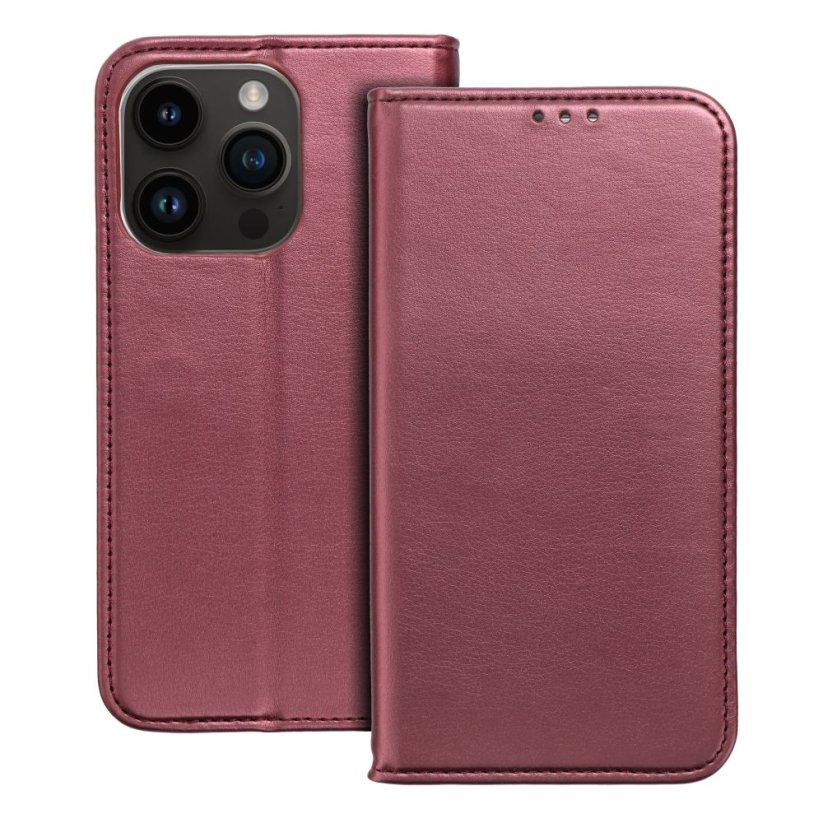 Kryt Smart Magneto Book Case iPhone 14 Pro Burgundy