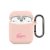 Lacoste Liquid Silicone Glossy Printing Logo púzdro pre Airpods 1/2 Pink