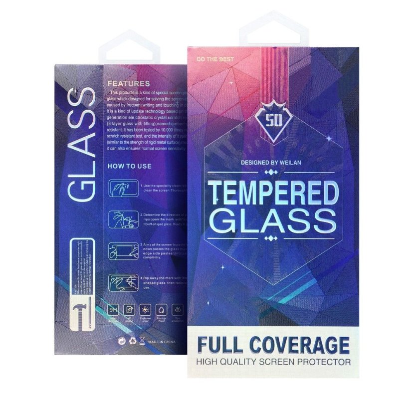 5D Full Glue Ochranné tvrdené sklo - Samsung Galaxy S8 Plus (Case Friendly) Black