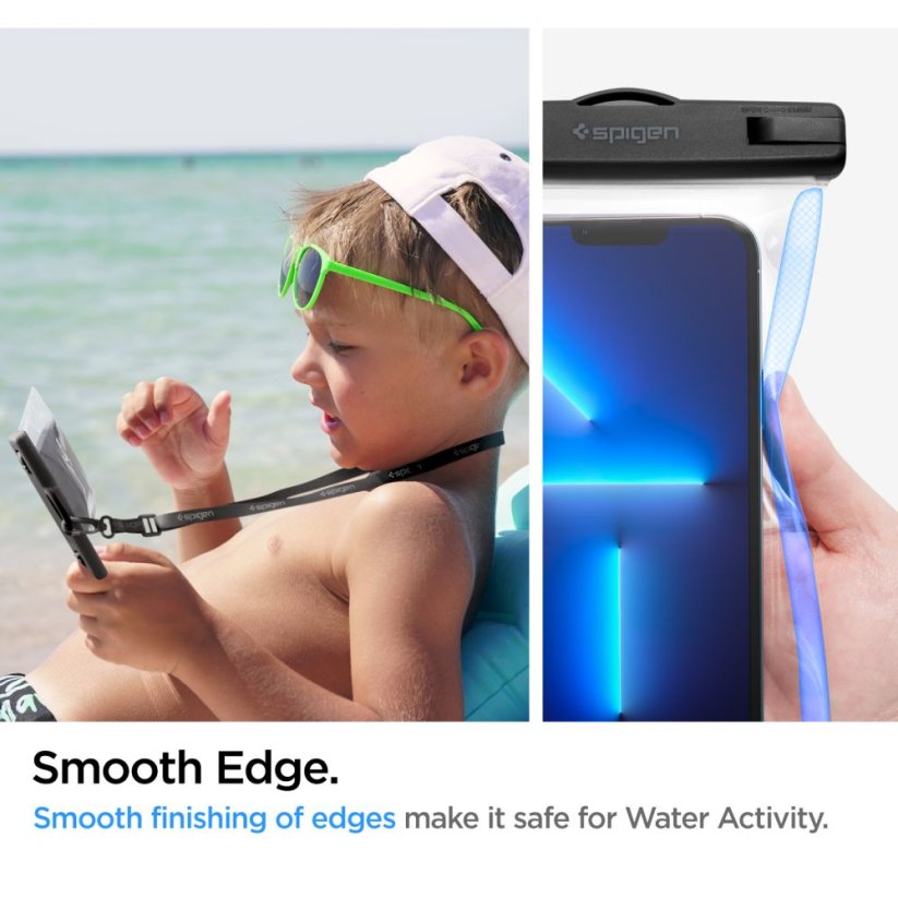 Vodeodolné púzdro Spigen A601 Universal Waterproof Case Crystal Clear