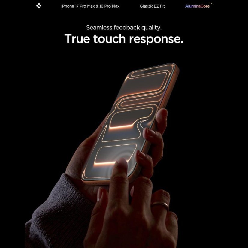 edzett védőüveg Spigen Glas.Tr "Ez Fit Ac" 2-Pack iPhone 16 Pro Max / 17 Pro Max átlátszó