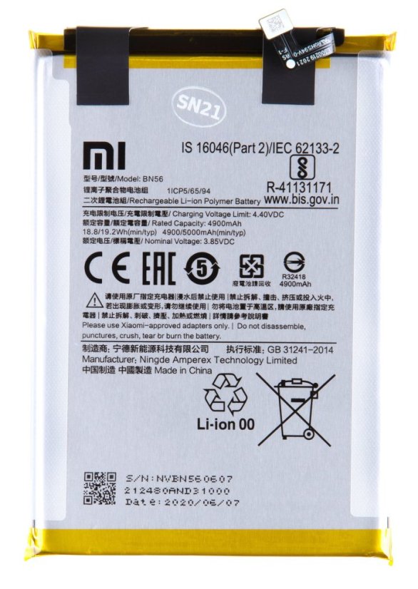 BN56 Xiaomi original batéria 5000mAh (Service Pack - originálny diel)