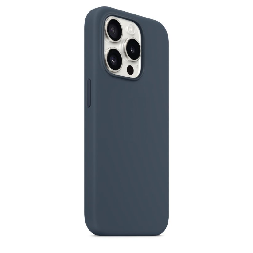 iPhone 15 Pro Max Silicone Case s MagSafe - Storm Blue  design (tmavomodrý)