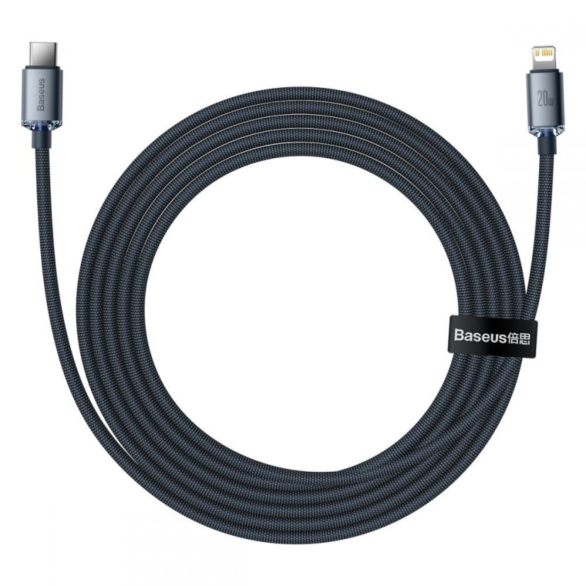 Kábel Baseus Crystal Shine Type-C to Lightning Cable PD20W 200cm Black