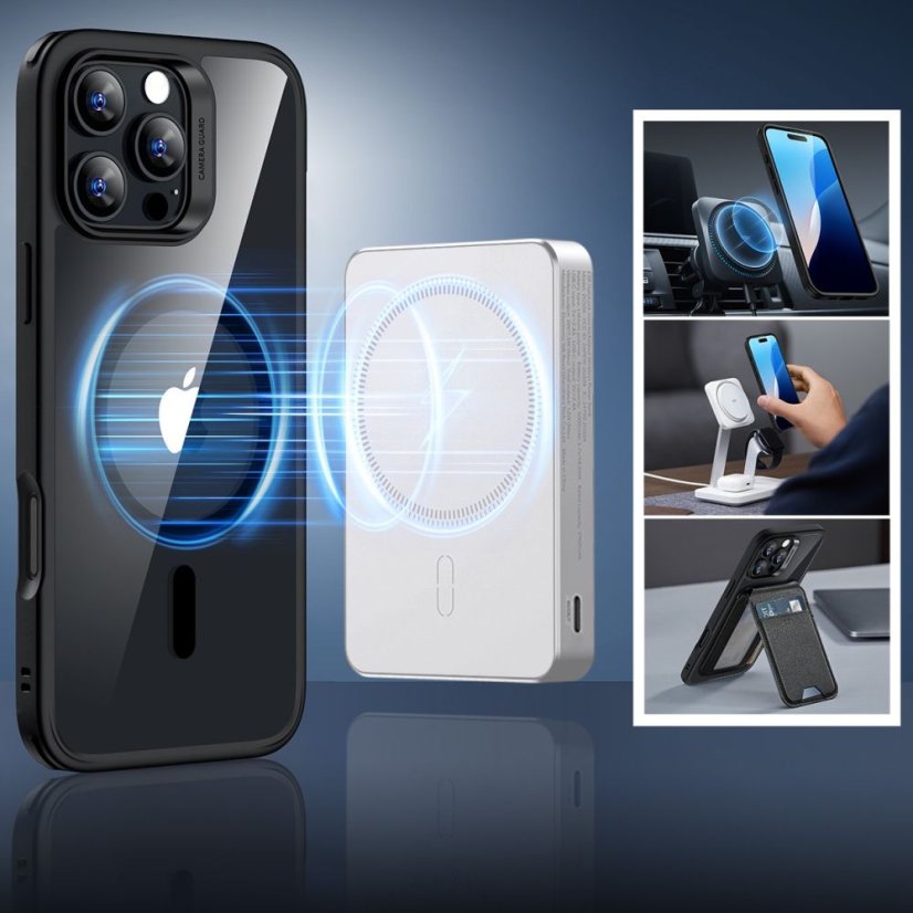 Ochranné sklo ESR Classic Hybrid Halolock Magsafe & Tempered Glass iPhone 16 Pro Max Clear/Black