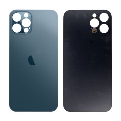 Apple iPhone 12 Pro Max - Sklo zadného housingu so zväčšeným otvorom na kameru (Pacific Blue)