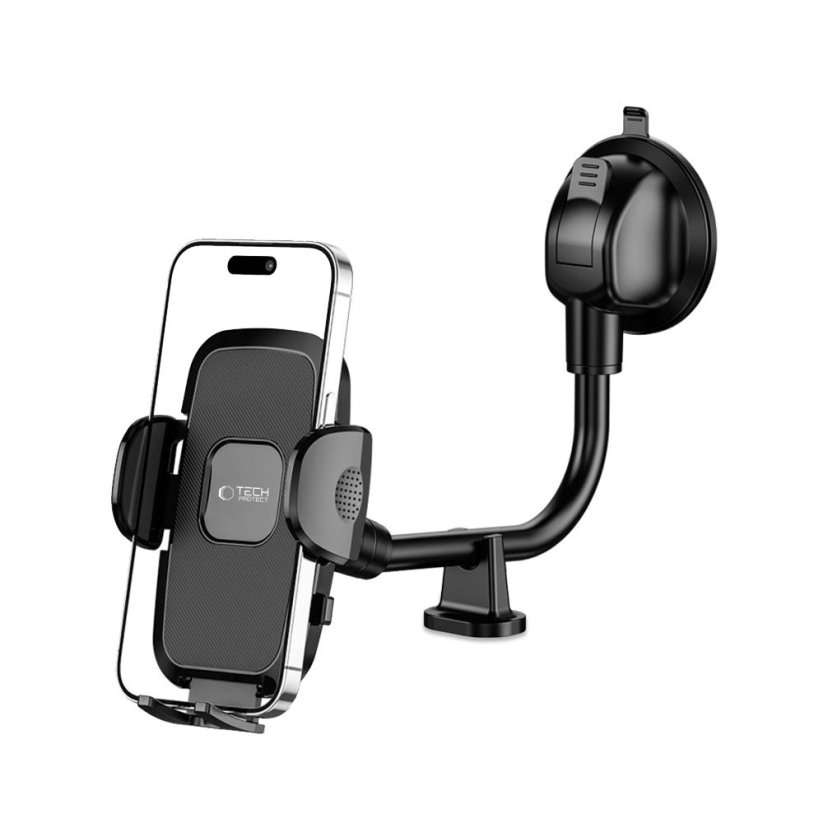 Držiak do auta Tech-Protect V3 Universal Long Arm Windshield & Dashboard Car Mount Black