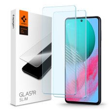 2ks v balení, set ochranných skel Spigen Glas.Tr Slim 2-Pack Samsung Galaxy M54 5G Clear