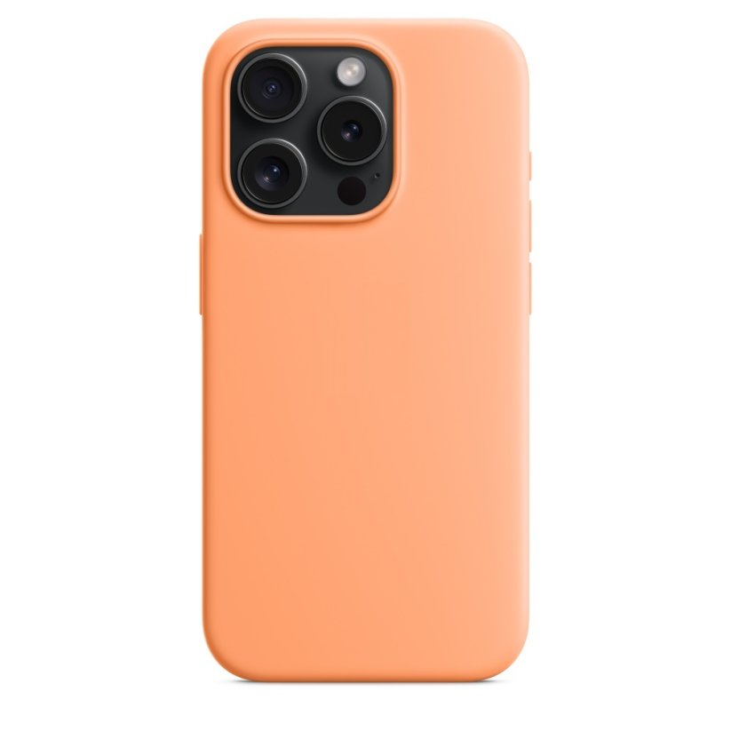 iPhone 15 Pro Silicone Case s MagSafe - Orange Sorbet design (oranžový)