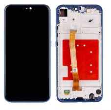 LCD kijelző + érintőképernyő Huawei P20 Lite, kék kerettel