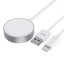 Kábel Tech-Protect Ultraboost 2v1 Magnetic Charging Cable & Lightning 150cm Apple Watch White