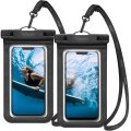 Vodeodolné púzdro Spigen A601 Universal Waterproof Case 2-Pack Black