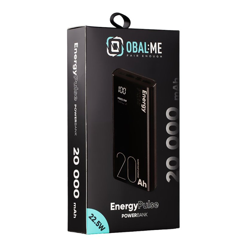 OBAL:ME EnergyPulse Powerbanka 20000mAh 22.5W Black