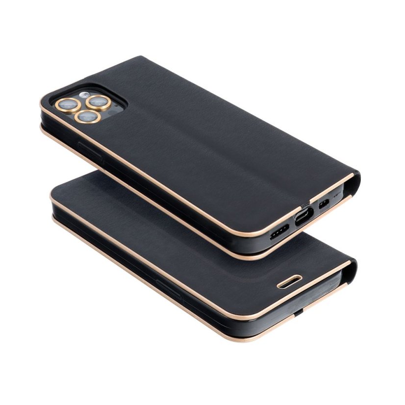 Kryt Luna Book Gold Xiaomi Redmi Note 13 Pro 5G Black