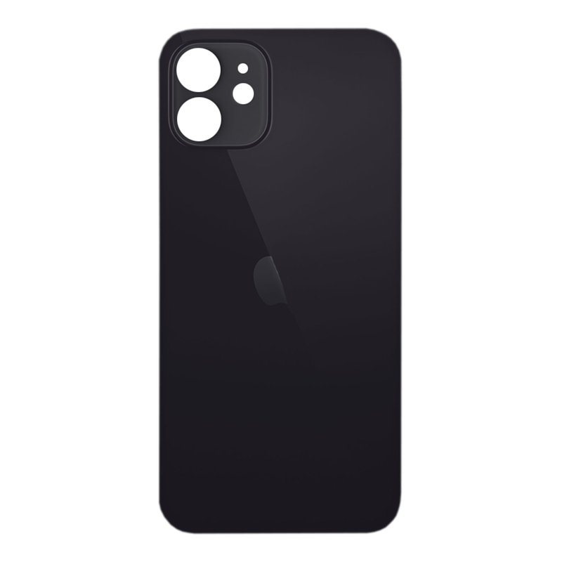 Apple iPhone 12 - Sklo zadného housingu so zväčšeným otvorom na kameru (Black)