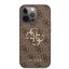 Guess PU 4G Metal Logo zadný kryt pre iPhone 13 Pro Max Brown