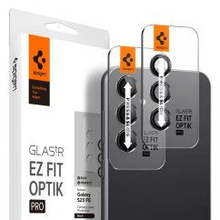 Ochranné sklo zadnej kamery Spigen Optik.Tr ”Ez Fit” Camera Protector 2-Pack Samsung Galaxy S23 FE Black