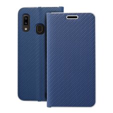 Tok Flip Case Samsung Galaxy A20E LUNA Book Carbon Case Blue Tok Flip Case Samsung Galaxy A20E LUNA Book Carbon Case Blue