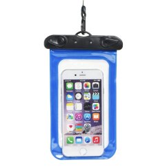 Vodeodolné púzdro Waterproof Bag Mobile Phone With Plastic Closing Blue