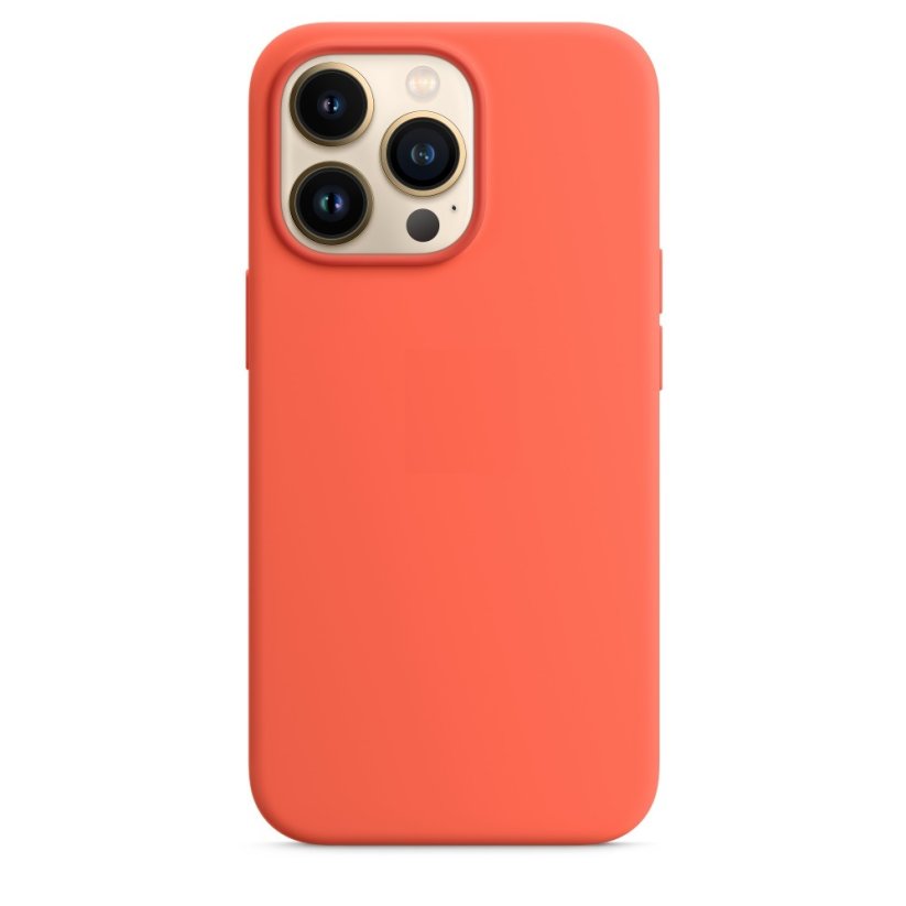 iPhone 13 Pro Max Silicone Case s MagSafe - Nectarine design (oranžový)