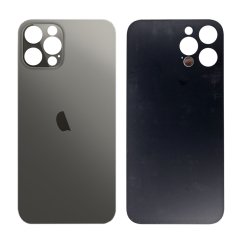 Apple iPhone 12 Pro - Sklo zadného housingu so zväčšeným otvorom na kameru (Graphite)