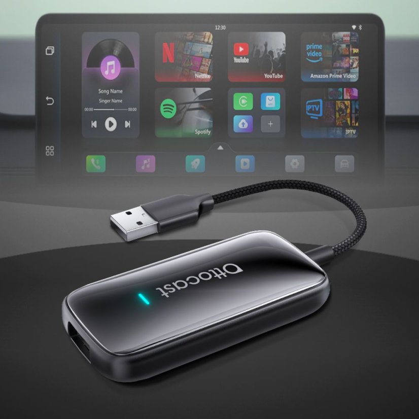 Wireless Car Adapter Ottocast Play2Video Ca515-T Black