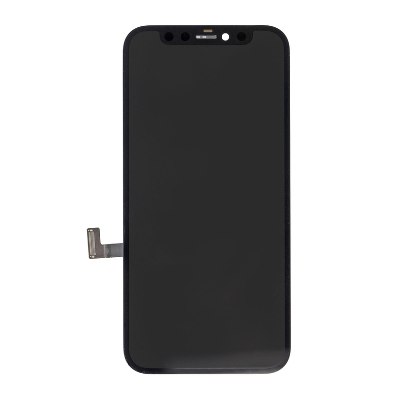 MULTIPACK - Fekete LCD kijelző iPhone 12 mini + ragasztó a kijelző alatt + 3D védőüveg + szerszámkészlet