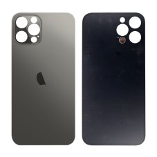 Apple iPhone 12 Pro Max - zadní sklo krytu se zvětšeným otvorem na kameru (Graphite)