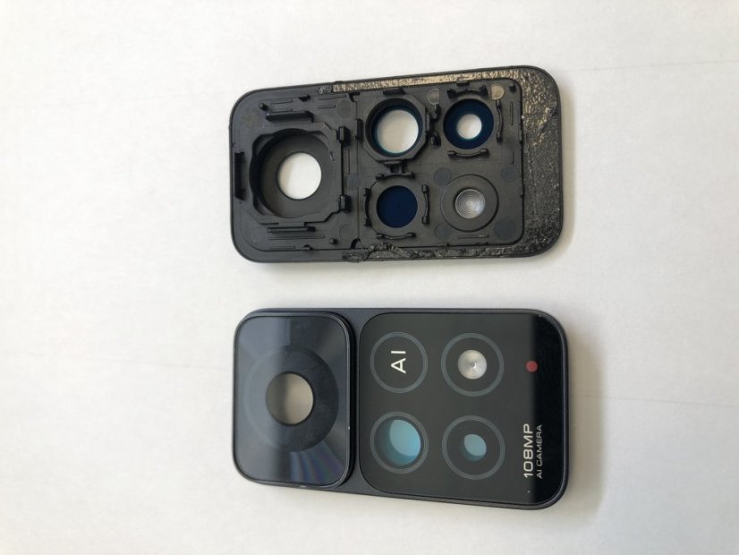 Náhradné sklo zadnej kamery - Xiaomi Redmi Note 11 Pro 5G (s orámovaním)