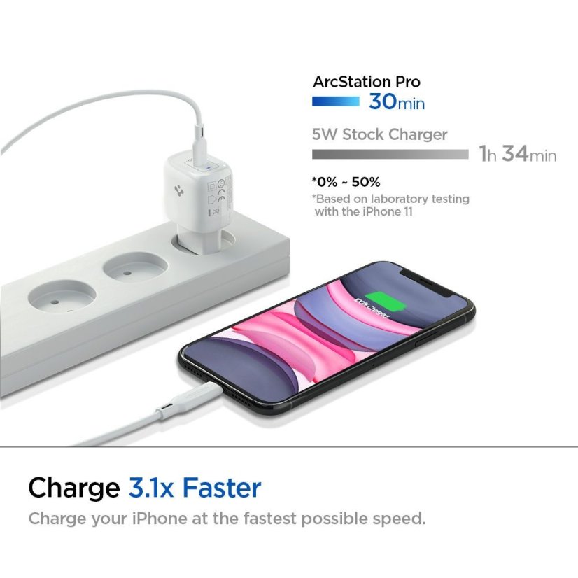 Spigen Pe2009Eu Powerarc hálózati töltő PD20W/3A Fehér