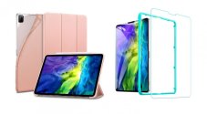 TriFold Smart Case - borító állvánnyal iPad Pro 11 2018/2020/2021 - rózsaszín + Védő edzett üveg beépítési kerettel TriFold Smart Case - borító állvánnyal iPad Pro 11 2018/2020/2021 - rózsaszín + Védő edzett üveg beépítési kerettel